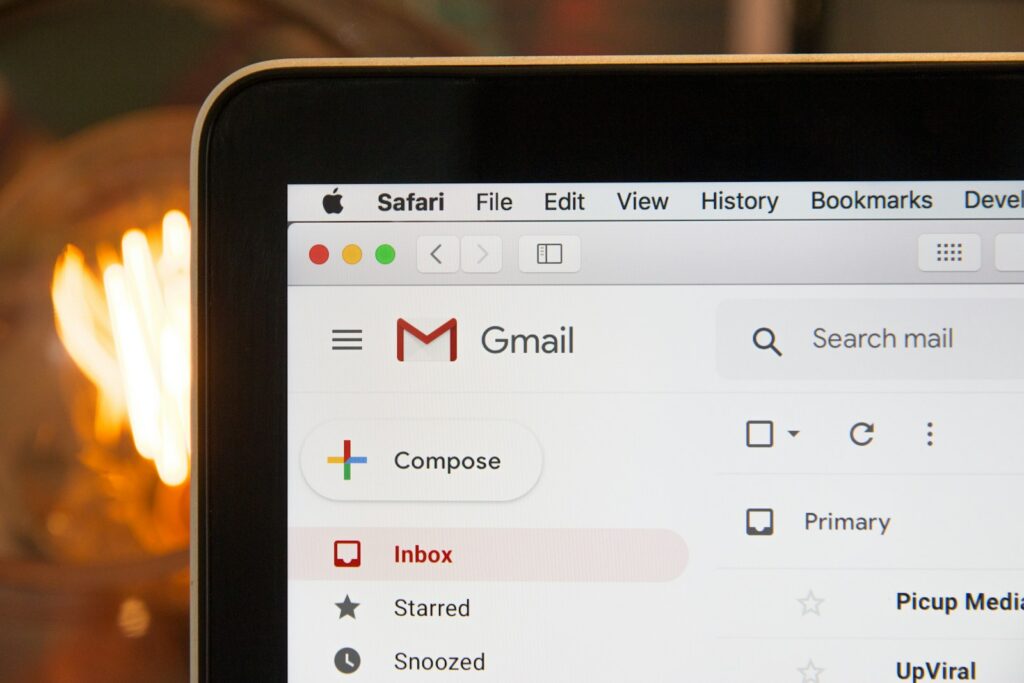 AI cold email and sales engagement tools on a laptop screen